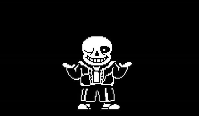 Une capture d'écran de Sans de Undertale.