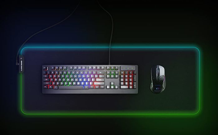 Tapis de souris de jeu souple LUXCOMS RGB