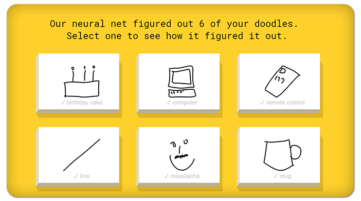 Screenshot del browser Quick Draw