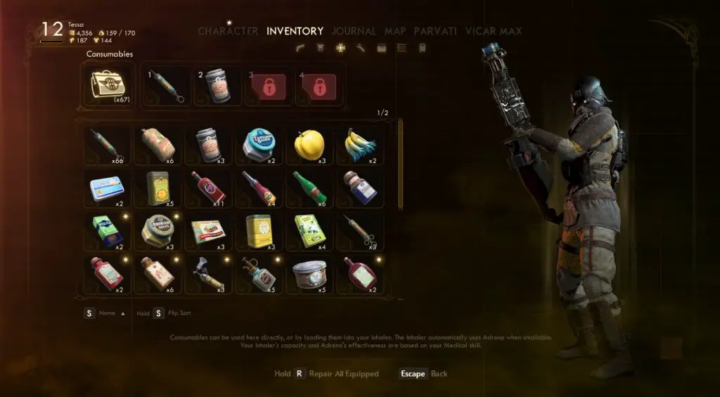 The Outer Worlds – Come utilizzare i materiali di consumo e l'inalatore The Outer Worlds - Come utilizzare i materiali di consumo e l'inalatore