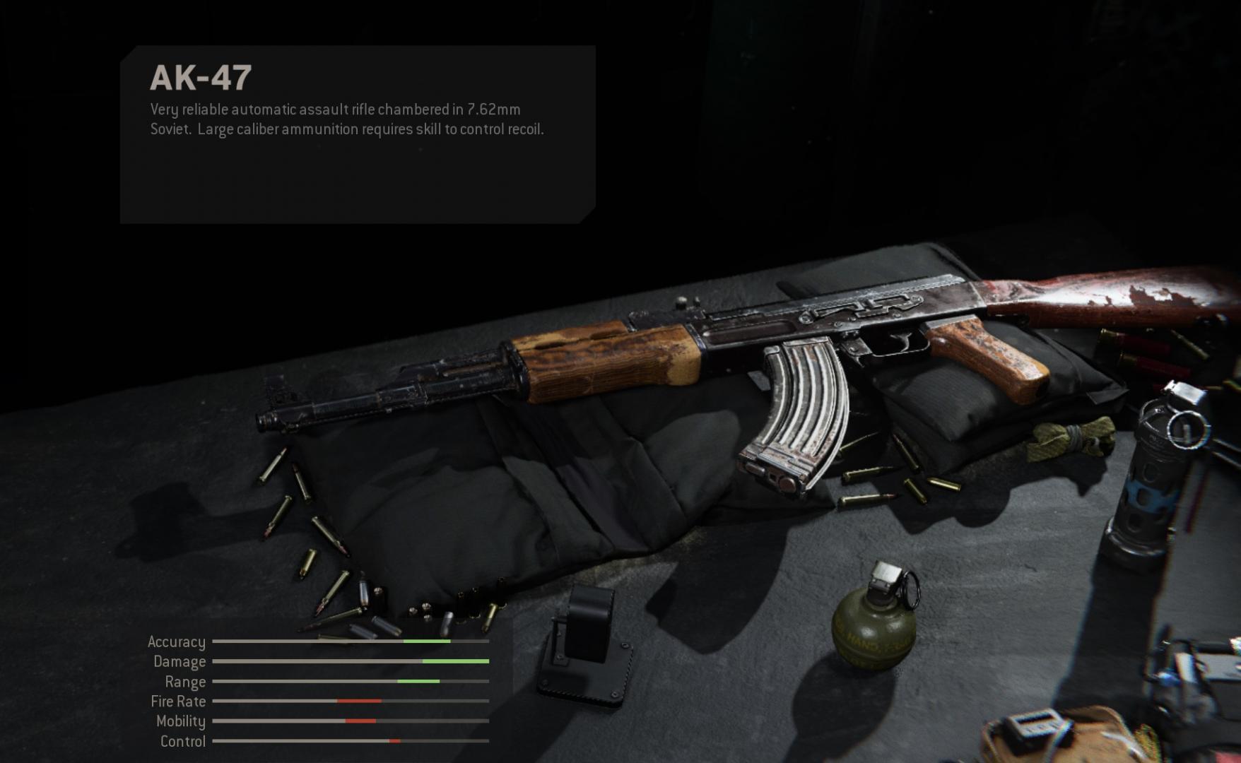 AK47 Stats, screenshot del gioco