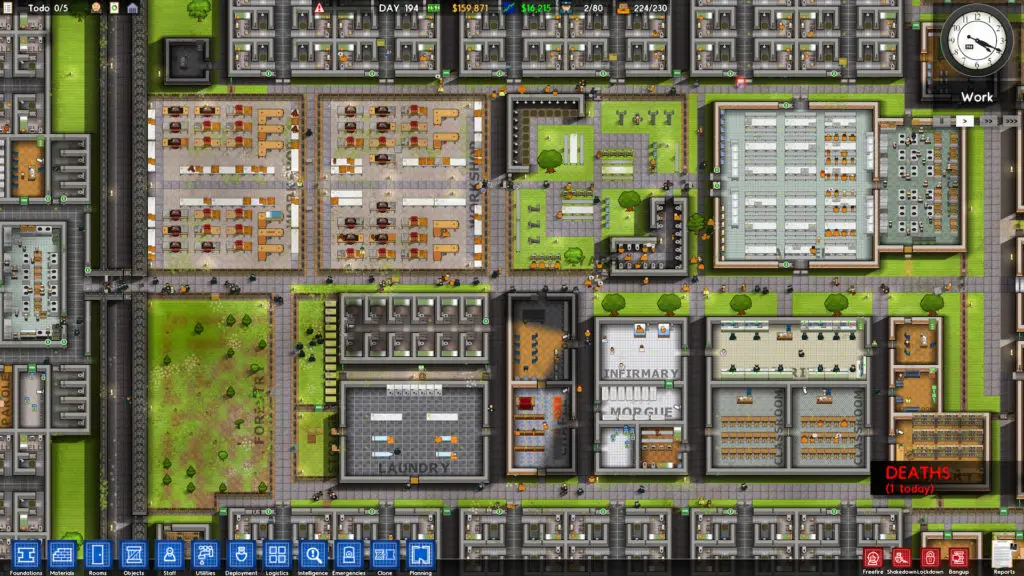 L'aggiornamento gratuito di Psych Ward di Prison Architect è ora disponibile