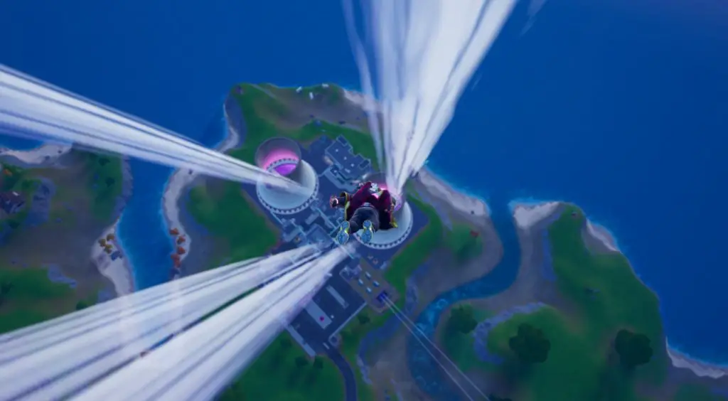 Come fare skydive attraverso gli anelli in pile piene di vapore a Fortnite Come fare skydive attraverso gli anelli in pile piene di vapore a Fortnite