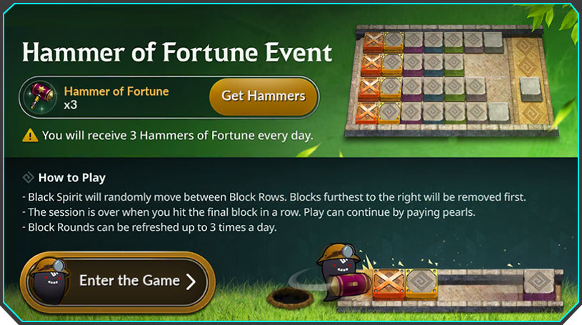 Evento Hammer of Fortune Mobile Black Desert