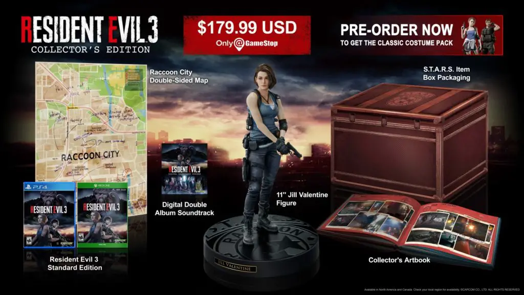 Dove preordinare Resident Evil 3 Collector & # 039; s Edition