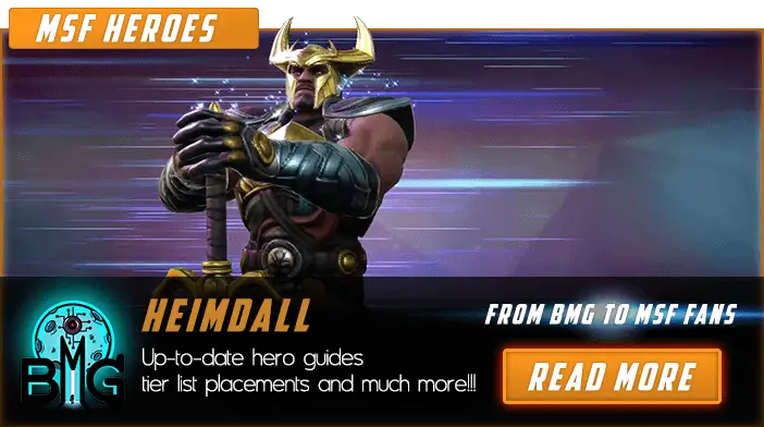 Marvel Strike Fotce Heimdall In primo piano