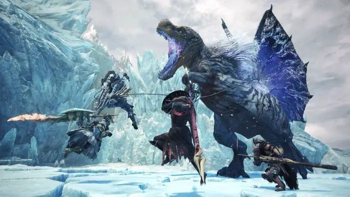 monster hunter world eroe trasportato dal ghiaccio