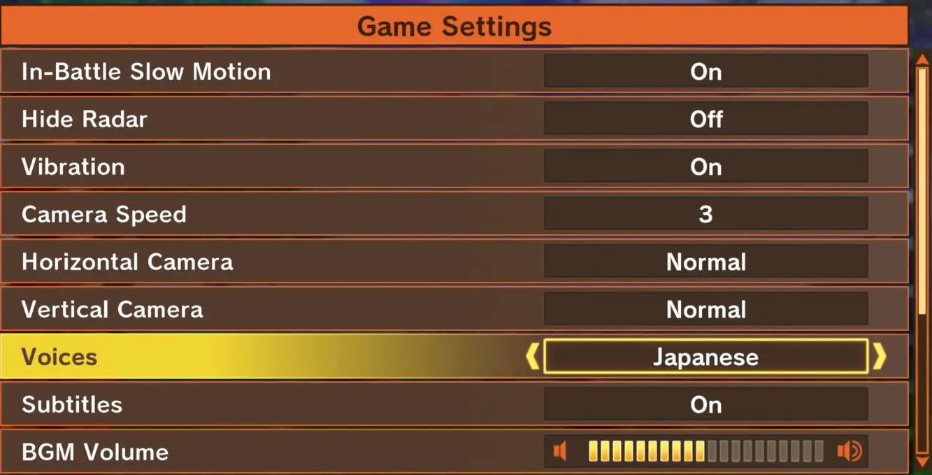 Dragon Ball Z: Kakarot Game Settings