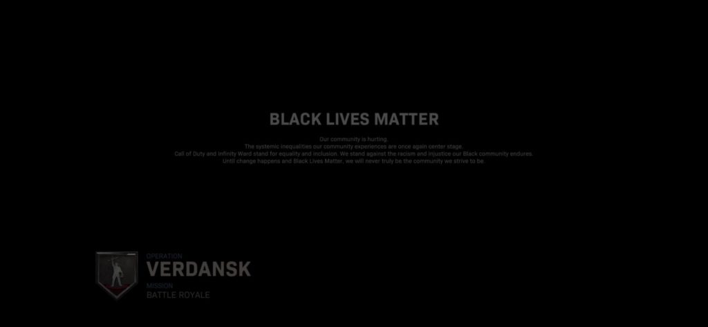 Call of Duty: Modern Warfare, Warzone aggiunge la schermata Black Lives Matter prima delle partite Call of Duty: Modern Warfare, Warzone aggiunge la schermata Black Lives Matter prima delle partite