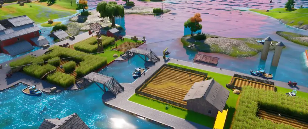 Come infliggere danni dall'interno di un campo di grano presso Frenzy Farm a Fortnite Chapter 2 Stagione 3 Come infliggere danni dall'interno di un campo di grano presso Frenzy Farm a Fortnite Chapter 2 Stagione 3