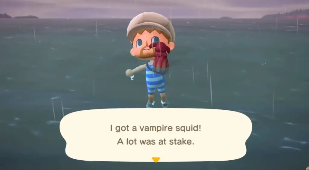 Come catturare un calamaro vampiro in Animal Crossing: New Horizons Come catturare un calamaro vampiro in Animal Crossing: New Horizons