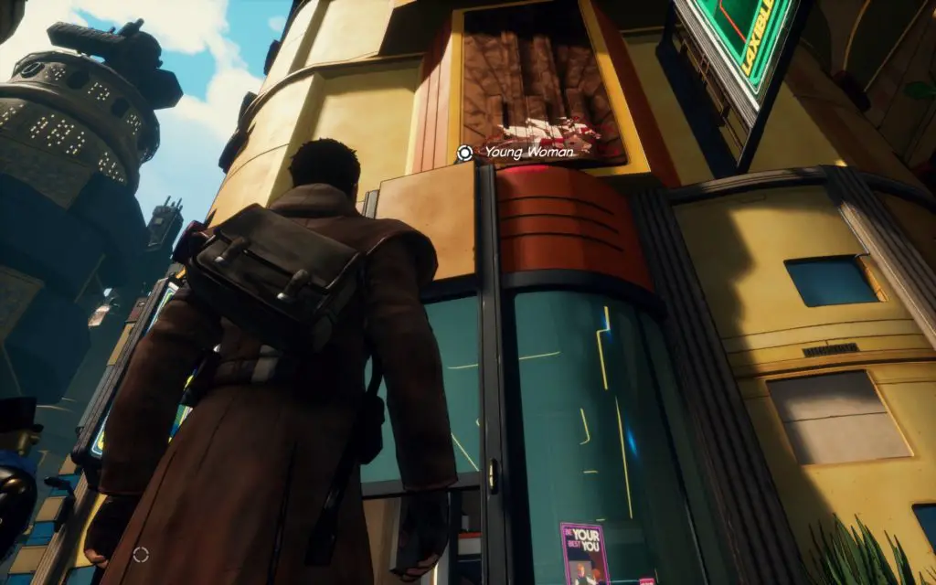 Come far scendere Racquel dall'edificio di Beyond a Steel Sky