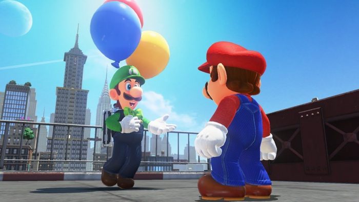 Aggiornamento mondiale del pallone di Super Mario Odyssey Luigi