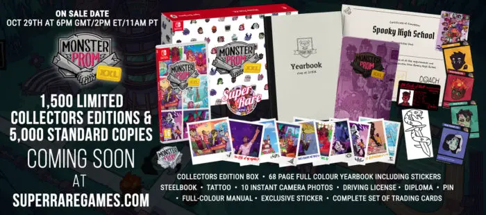 Una foto diffusa dei contenuti di Monster Prom: Collector's Edition