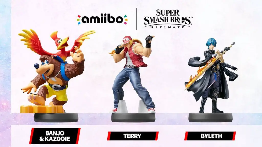 Nintendo twitta, poi cancella, che gli amiibo Banjo-Kazooie, Terry e Byleth arriveranno nell'autunno 2021