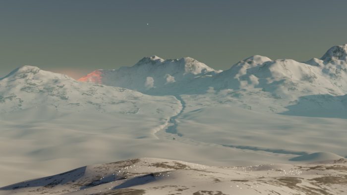 Schermata di Buried in Ice del ghiaccio antartico.