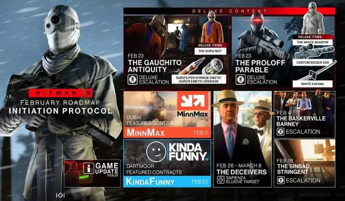 Hitman 3 Roadmap
