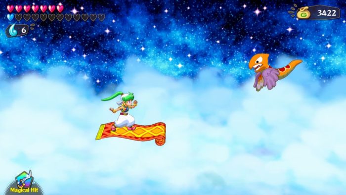 Wonder Boy Asha nel tappeto magico di Monster World