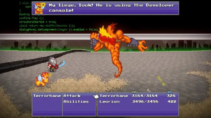 screenshot della battaglia del terrore