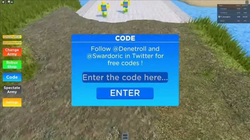 Codici Roblox Noob Army Tycoon