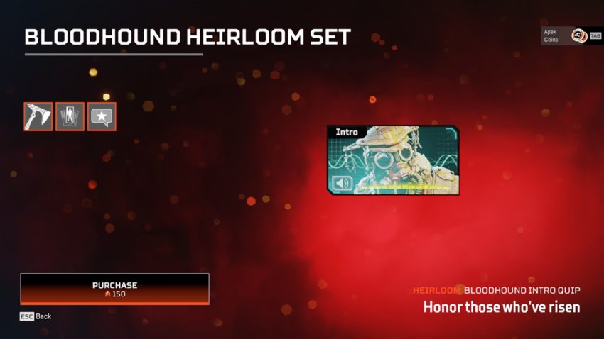 Bloodhound Heirloom Voice Line