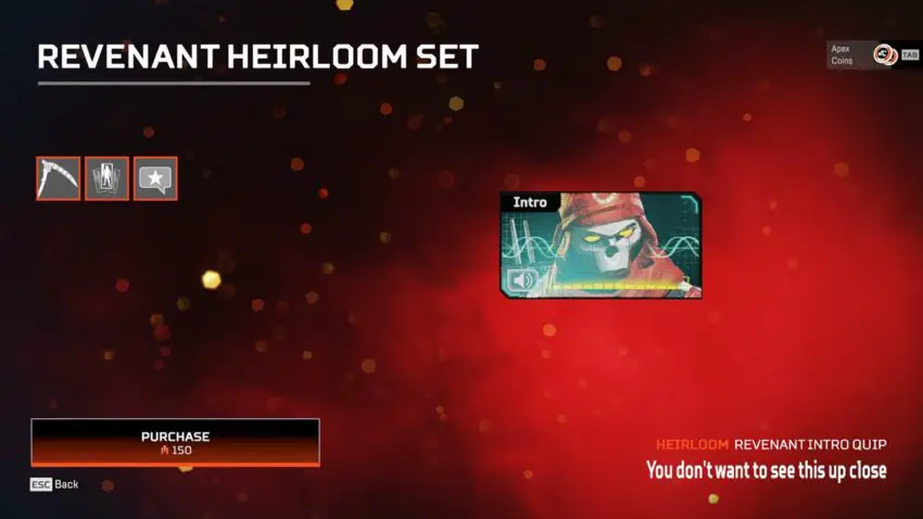 Revenant Heirloom Voice Line