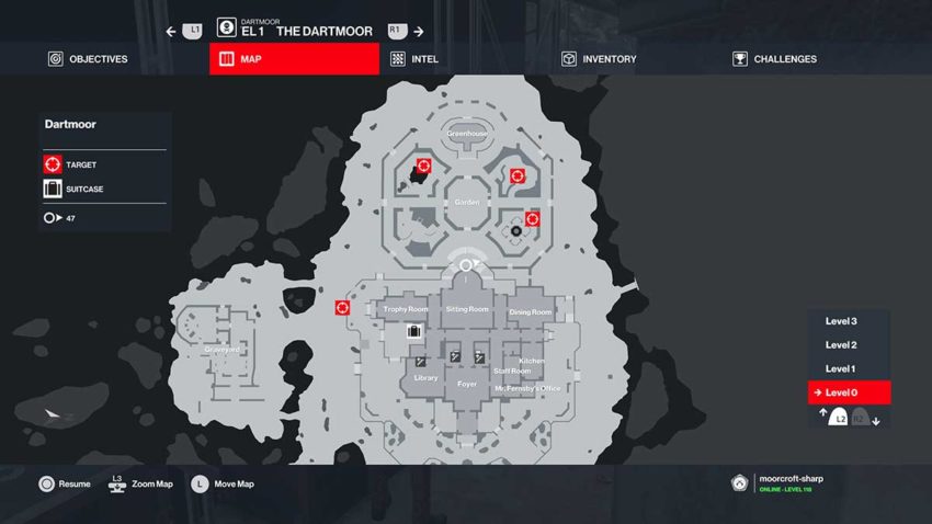 mappa-batteria-auto-riferimento-hitman-3-dartmoor-garden-show