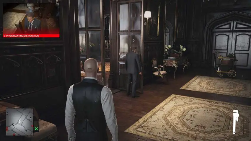 guardia-sicurezza-distrazione-hitman-3-dartmoor-garden-show