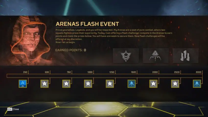 Inseguitore del premio Arenas Flash Event 1 S10
