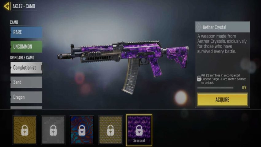 Come sbloccare Aether Crystal Camo in COD Mobile