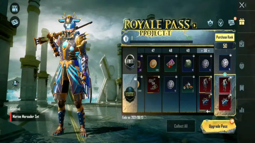 BGMI M2 Royale Pass Gratuito e Premi Premium