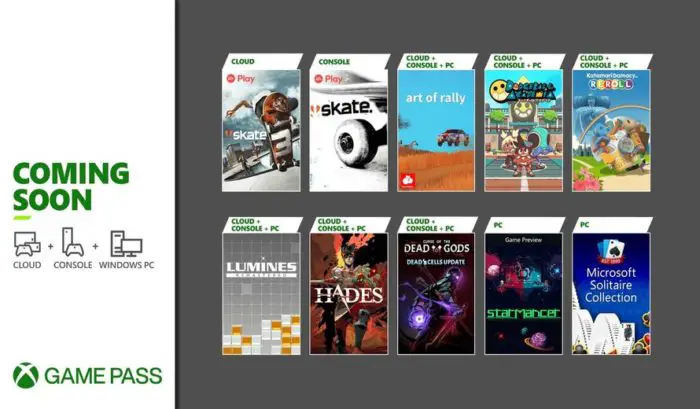 Xbox GamePass agosto
