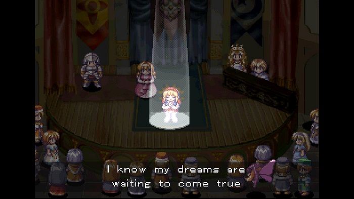 Prinny presenta NIS Classics vol.  3 Sequenza musicale di Rhapsody: A Musical Adventure.
