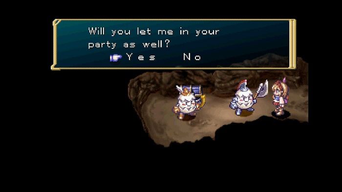 Prinny presenta NIS Classics vol.  3 Rhapsody: Sequenza di reclutamento di un'avventura musicale.
