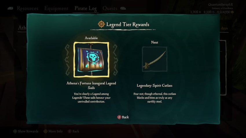 Ricompense del registro degli emissari di Sea of ​​Thieves
