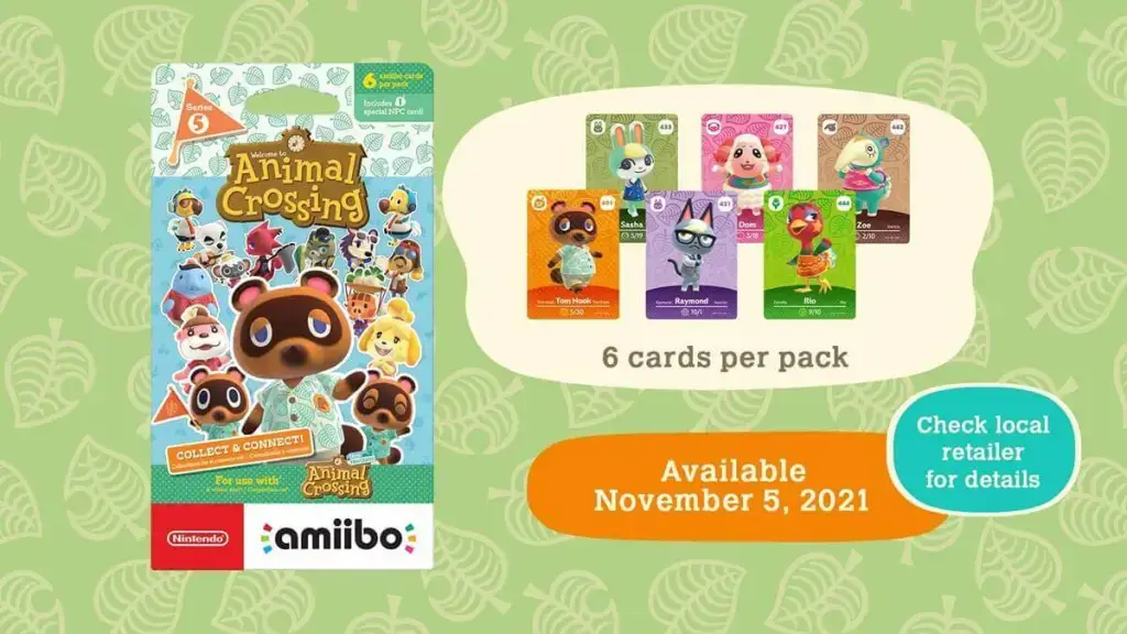 Carte amiibo Serie 5 Animal Crossing