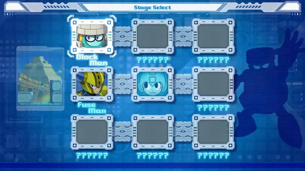 Selezione del livello Megaman 11