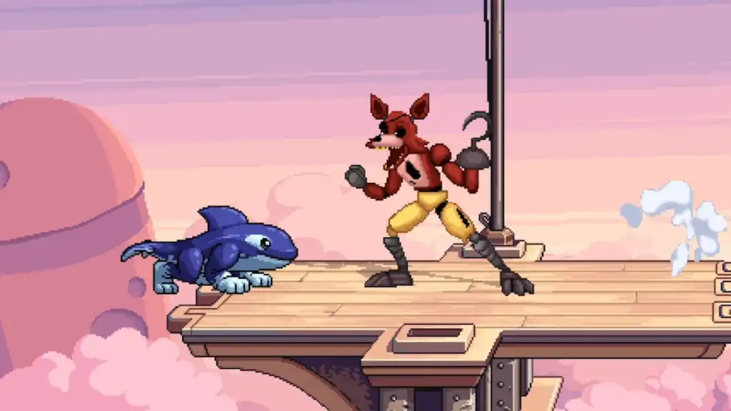 Foxy il pirata che combatte Orcane in Fraymakers