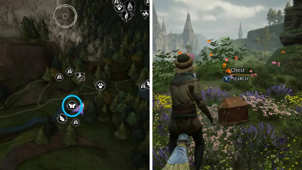 Posizione farfalla 3 in Hogwarts Legacy