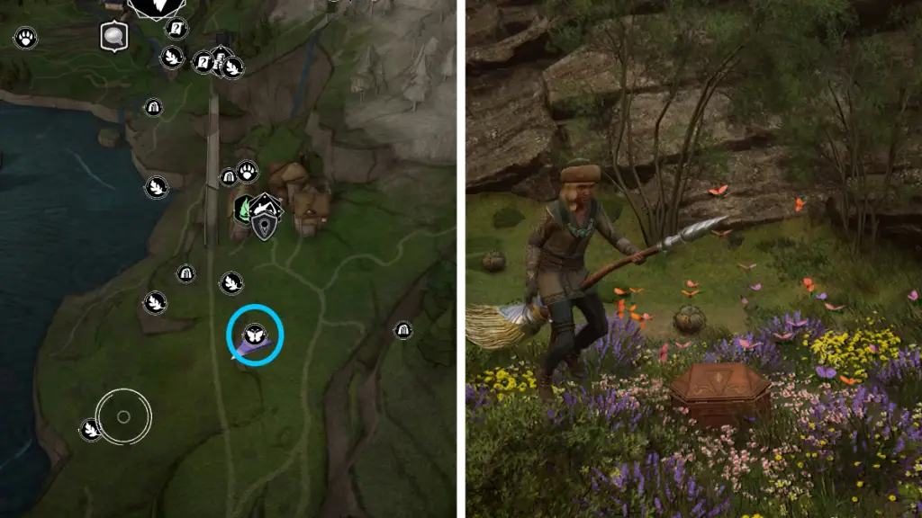 Posizione farfalla 6 in Hogwarts Legacy