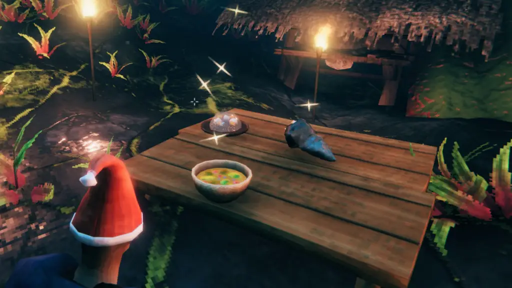 Magecap Ricette su un tavolo a Valheim