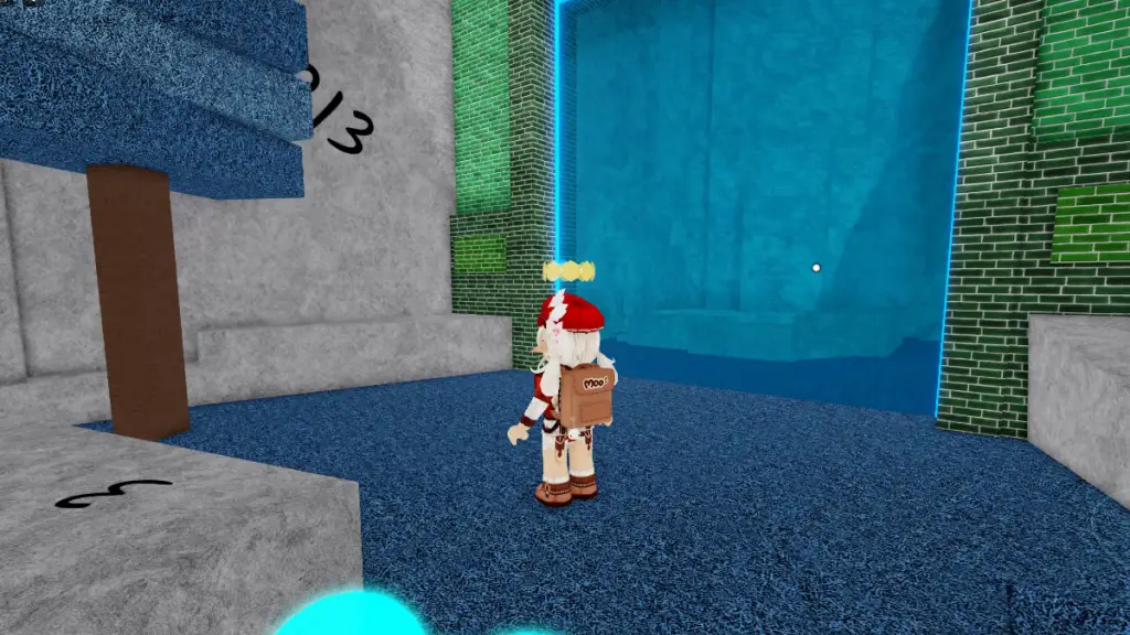 In piedi accanto al Foliage Dungeon Gate al Sunlight Marker in Find the Markers Roblox
