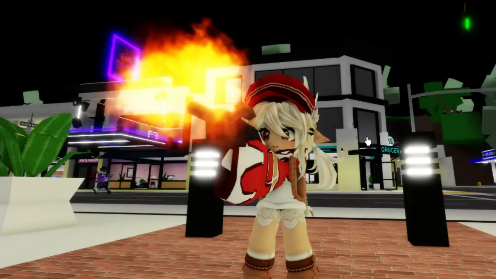 Tenendo un fucile d'assalto in Roblox Brookhaven