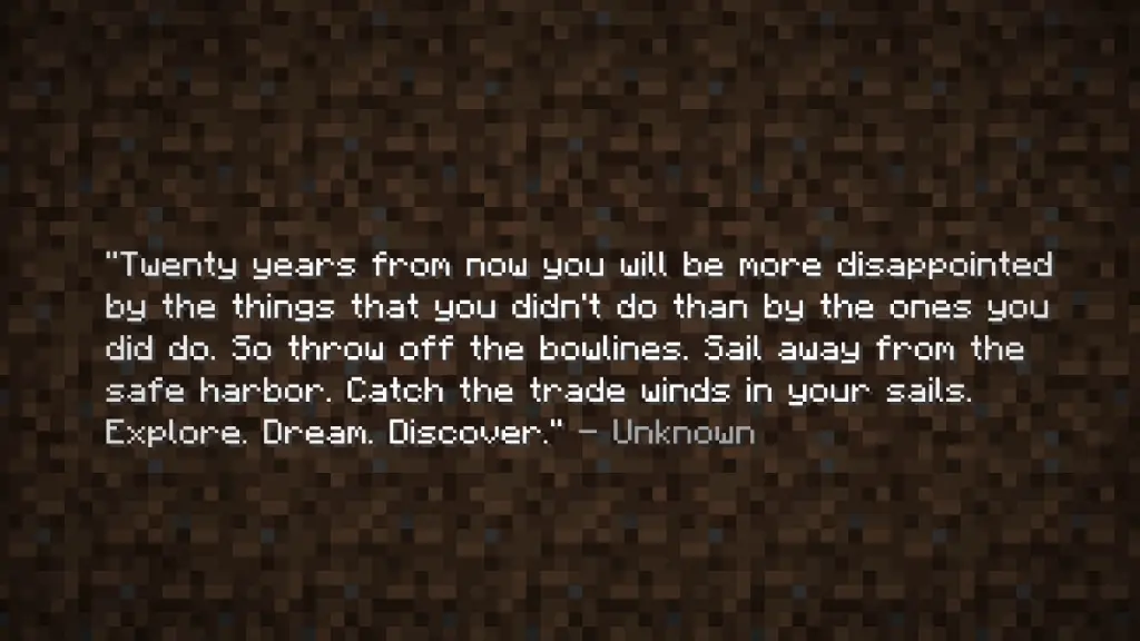 Poesia finale di Minecraft