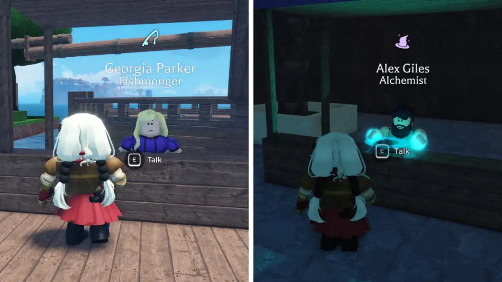 Pescivendolo e alchimista in Roblox Arcane Odyssey