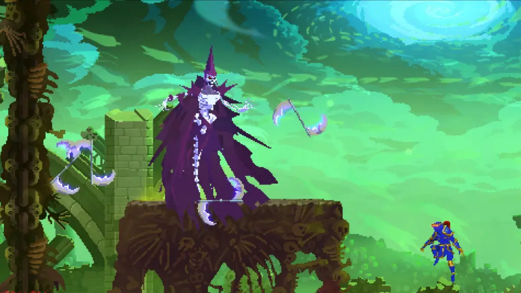Death Boss Attack 1 nel DLC Dead Cells Return to Castlevania