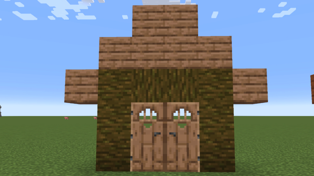 struttura della casa in legno della giungla in Minecraft