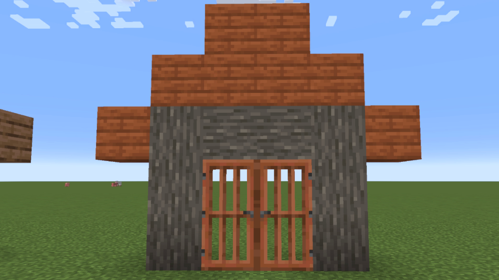 struttura della casa in legno di acacia in Minecraft