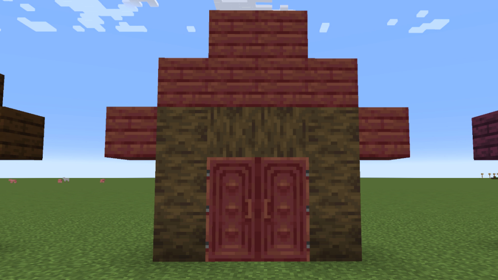 struttura della casa in legno di mangrovia in Minecraft