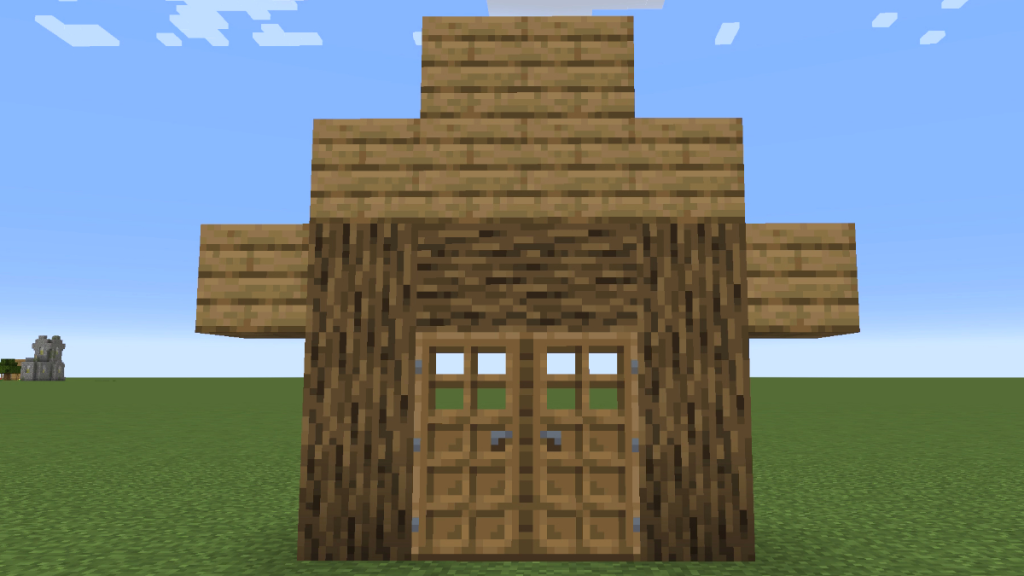 struttura della casa in legno di quercia in Minecraft